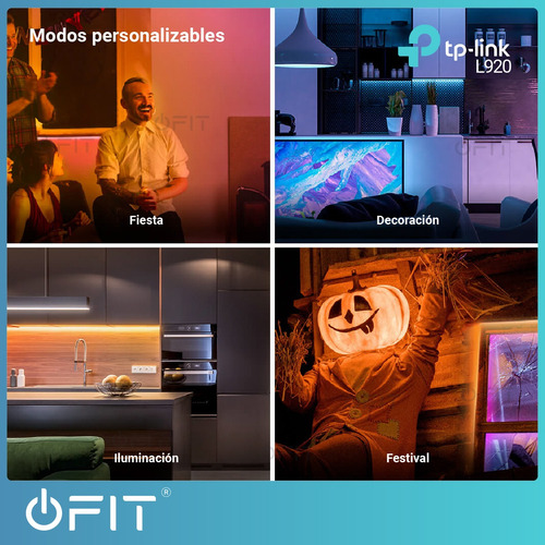 Imagen 5 de 10 de Tira De Luz Led Wi-fi Rgb 5mts Inteligente Multicolor Tplink