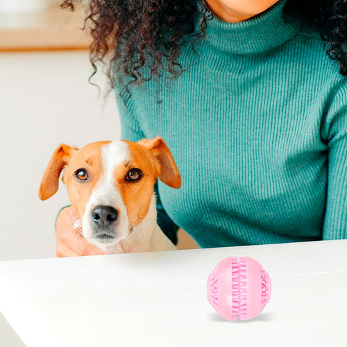 Miniso Pelota Para Mascota Plástico Rosa 11x8.5 Cm