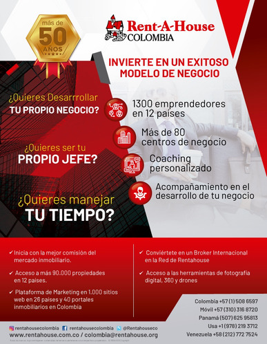 Franquicia Inmobiliaria Rentahouse Finca Raíz