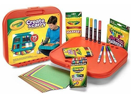 Crayola Create N Carry 75pc Art Kit Art Gift Para Niños 