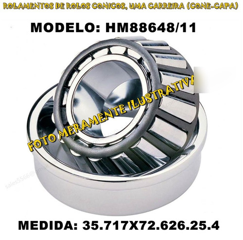 Rolamento Automotivo Hm88648/11 Med:35.717x72.626.25.4
