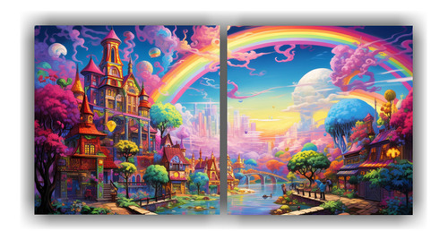 100x50cm Cuadro Lisa Frank Imagen Audaz Bastidor Madera