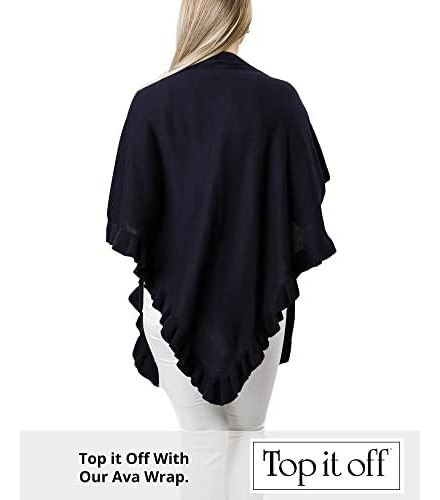 Top It Off Ava Ruffle Wrap Xale Triangular Feminino Fei