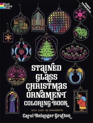 Libro Stained Glass Christmas Ornament Coloring Book - Ca...