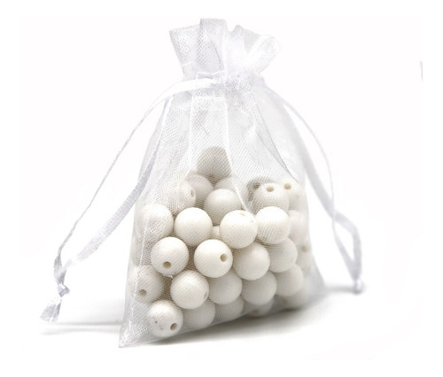 Bolsas Organza 7x9 Cms Color Blanca Paquete 100 Unds
