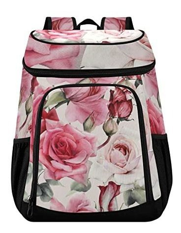 Rosa Rosa Mochila Mochila Aislante Leak Proof Beach M9tlz