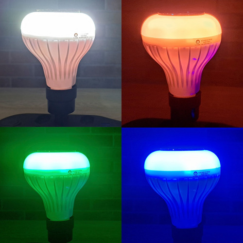 Lâmpada De Led Com Bluetooth E Caixa De Som Rgb