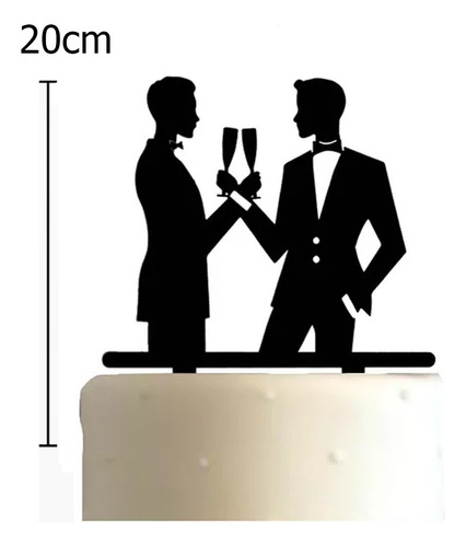 Letrero Para El Pastel Boda Gay Topper Cake Madera Negro Boda Gay