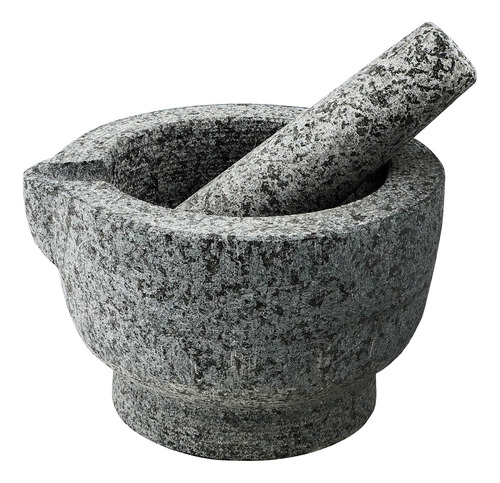 Molcajete De Granito Recipiente De Guacamole Tradicional,