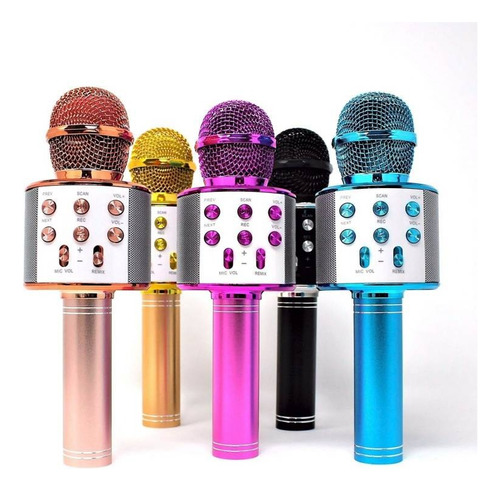 Microfono Inalámbrico Karaoke Con Parlante Bluetooth Y Usb