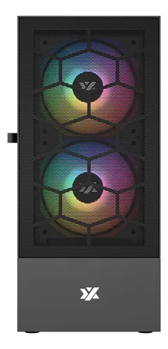 Chasis Xyz Airone 200 Mesh Negra 5.fan Argb