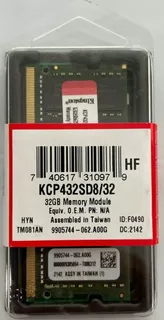 Memoria Kingston 32gb Ddr4 3200 Sodimm Kcp432sd8/32 Original