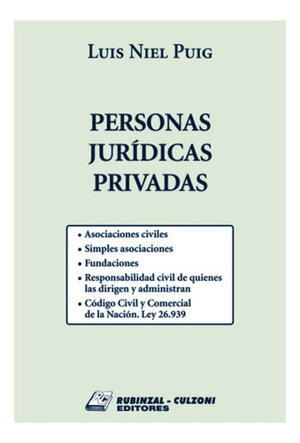 Personas Juridicas Privadas - Niel Puig, Luis