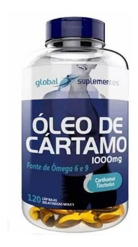 Óleo De Cartamo 120 Cáps 1000mg Global Bloqueador Gordura