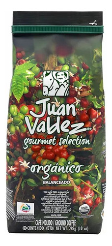 Café Grano Molido Juan Valdez 283gr Balanceado Orgánico 