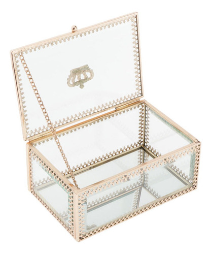 Organizador De Joyas De Baratija Rectangular De Vidrio Cajas