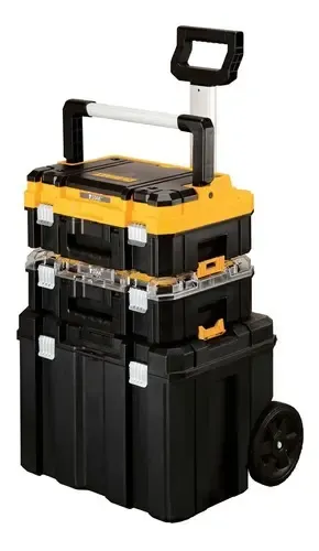Maleta de Ferramentas com Rodas DEWALT DWST60404 3 Módulos Capacidade 50kg Cor Preto