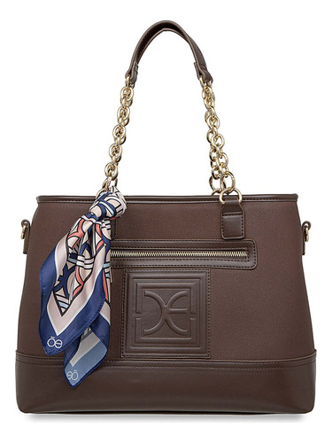 Bolsa Satchel Cloe Lelfi I Grande Color Marrón