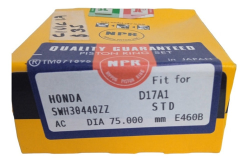 Anillos Standard Std Honda Civic 1.7 D17 2001-2006 Npr