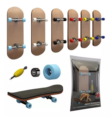 Mini Skate De Dedo De Madeira Profissional C/ Chave 2 Unidad - R$ 99,9