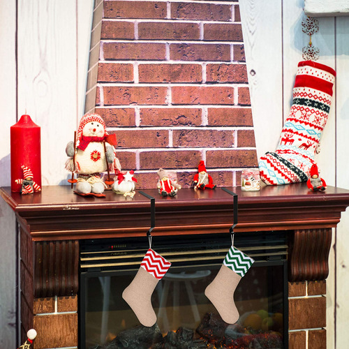 Soportes De Calcetines De Navidad Ganchos De Metal Decoració