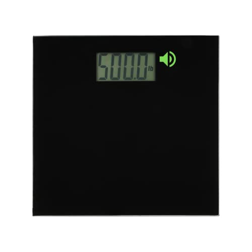 500lb Extra Wide Glass Digital Scale | Talking Bathroom...