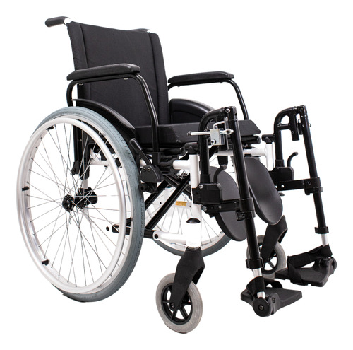Cadeira De Rodas K2 Alumínio Pés Eleváveis 44cm Branca Cor Branco