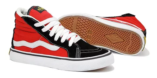 Tênis Unissex Mad Rats Hi Top Old School Vermelho Vermelho