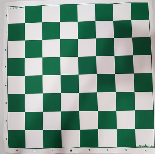 Tablero De Cuerina Ajedrez Color Verde Con Nomenclatura