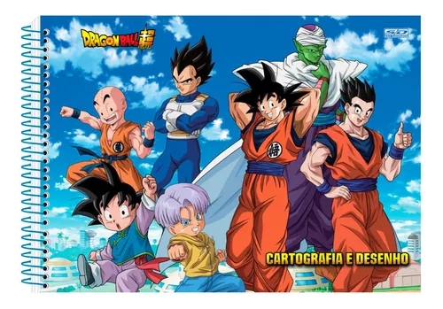 CADERNO DESENHO ESPIRAL CAPA DURA 60FLS SÃO DOMINGOS DRAGON BALL Z C/5