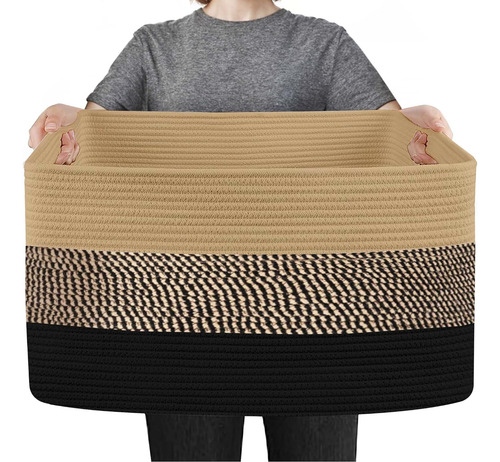 Cesta De Almacenamiento Rectangular De Mimbre Extra Grande