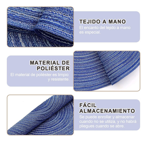 7 Manteles Individuales Redondos De Tejido De 15 Pulgadas,