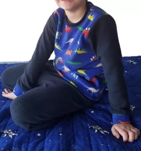 Pijama Dos Piezas Micropolar Para Niños, Suave Abrigado!