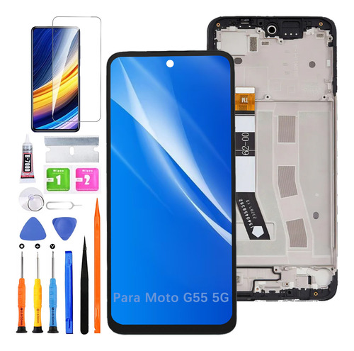 Pantalla Para Moto G55 5g Xt2435-3 Display Con Marco