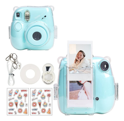 Funda De Cámara Compatible Con Instax Mini 7+ Transparente