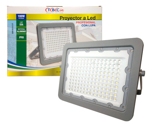 Reflector Led 100w Ip65 Con Lupa Tbcin Para Exterior