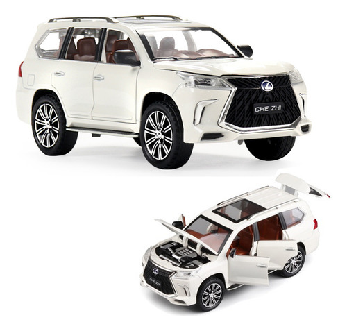 Lexus Lx570 Miniatura Metal Coche Con Luces Y Sonido 1/24