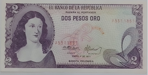 Billete 2 Pesos 1977