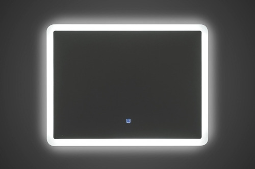 Imagen 2 de 9 de Espejo Led 60 X 80 Cm Touch Antiempaño Esquinas Redondeadas
