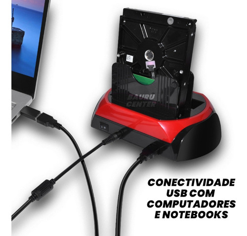 Leitor Usb Hd Externo Sata Ssd Ide Sd Gaveta - Bm753