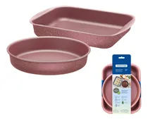 Comprar Jogo De Assadeiras Formas De Bolo Tramontina  2 Peças - Rosa