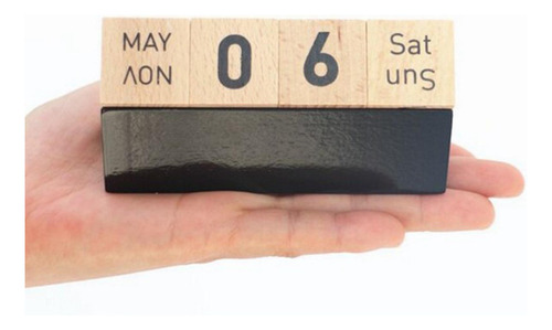 Calendario De Madera Creativo, Bloques De Negro