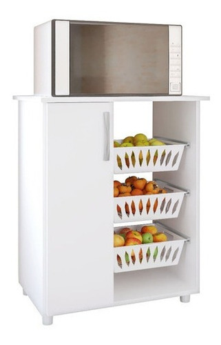 Mueble De Cocina Despensa Verduras - Modelo Verluro Blanco