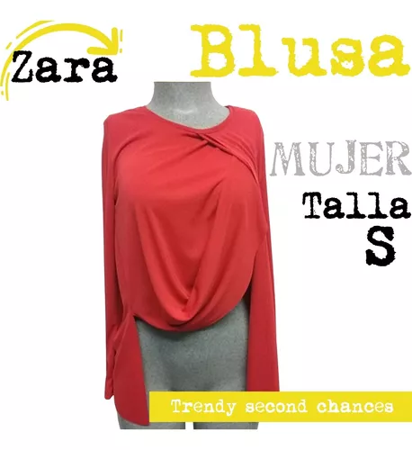 Matrona Atar referencia Blusa Mujer Zara Manga Larga Holgada Roja. La Segunda Bazar