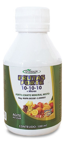 Forte Frutas Fertilizante Liquido Npk 10-10-10 | 100ml