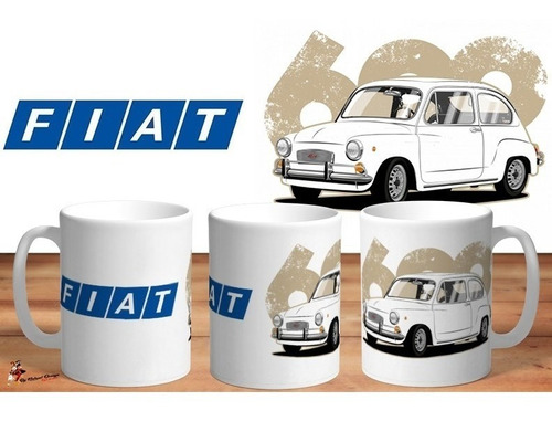 Taza - Tazón De Ceramica Fiat 600 Autos De Coleccion