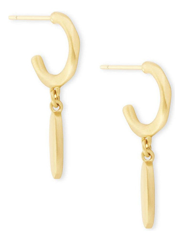 Aros Chapados En Oro Kendra Scott Fern Huggie Pendientes Par