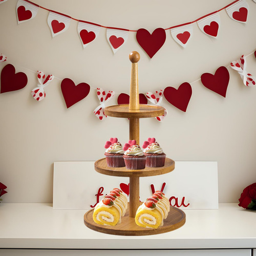 Estante De Exhibición De Postres De Madera, Soporte Para