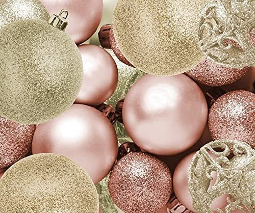 Bolas Para Arbol De Navidad X 100u. Surtido Oro Rosa /dorado