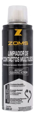 Limpiador De Contactos Multiusos Zoms 235 Ml 3 Pz